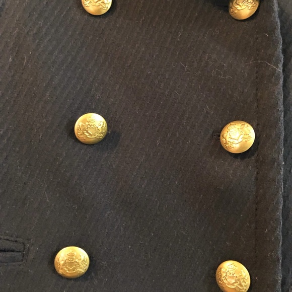 Banana Republic Navy Blue Wool Pea Coat - Picture 3 of 4